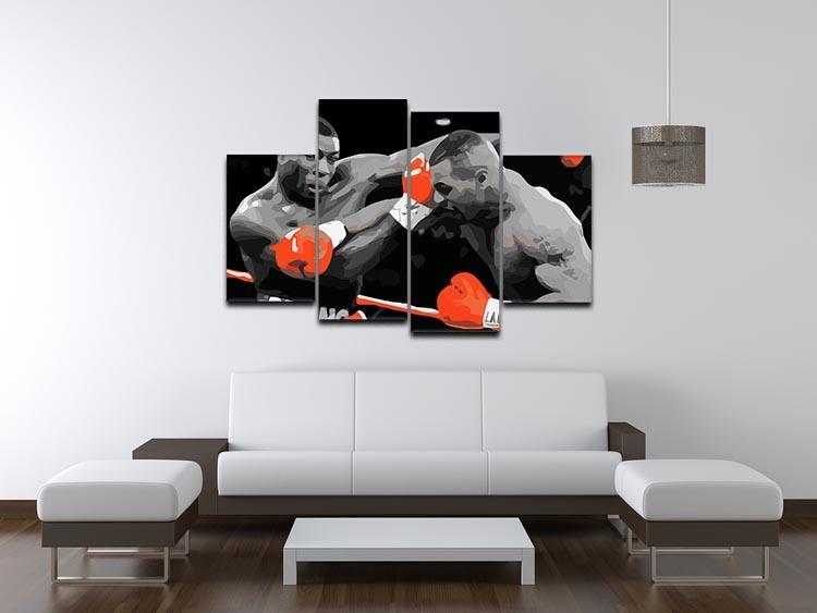 Frank Bruno Mike Tyson 4 Split Panel Canvas - Canvas Art Rocks - 3