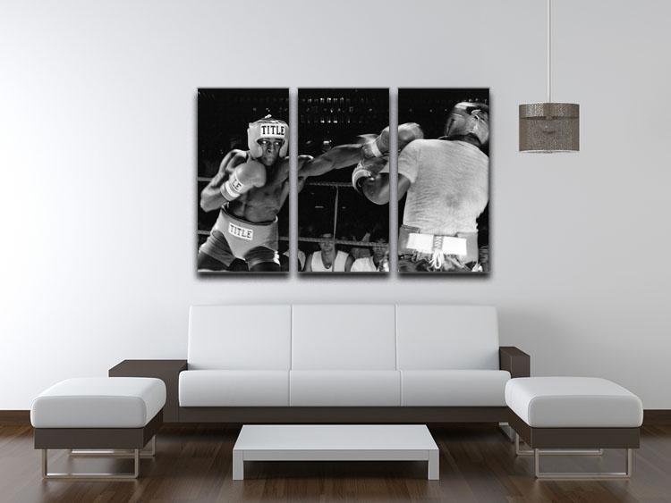 Frank Bruno sparring 3 Split Panel Canvas Print - Canvas Art Rocks - 3