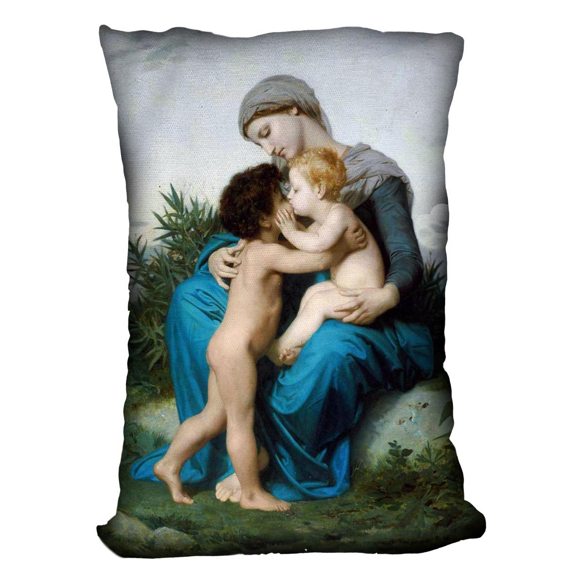 Fraternal Love By Bouguereau Throw Pillow