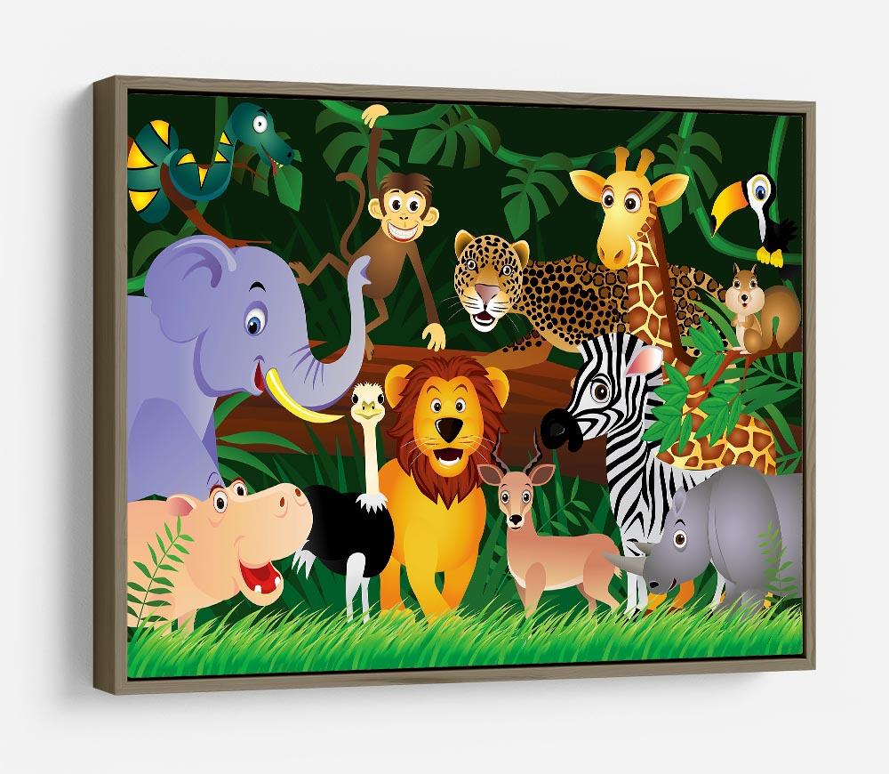 Frendly Animals in the jungle HD Metal Print