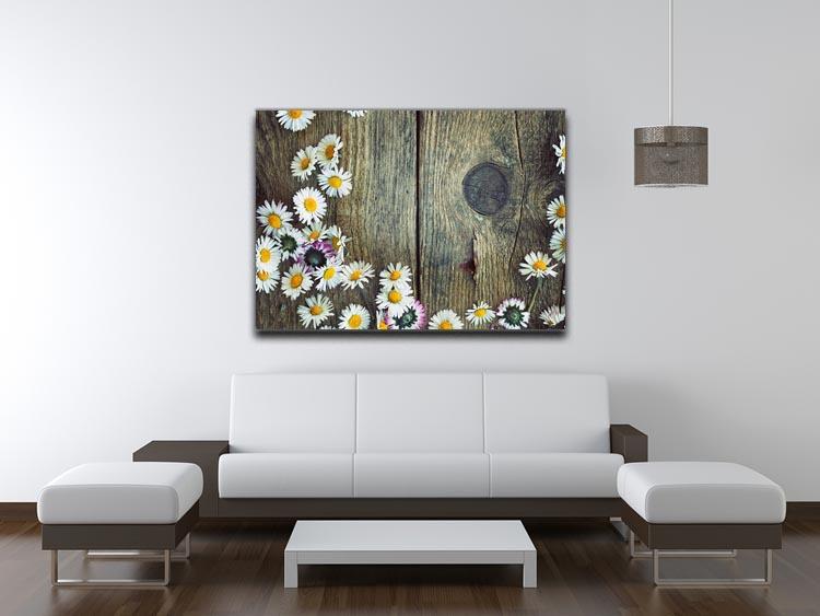 Fresh daisies on wood Canvas Print or Poster - Canvas Art Rocks - 4