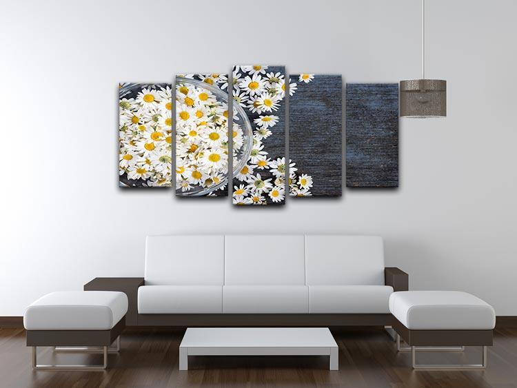 Fresh medicinal roman chamomile flower 5 Split Panel Canvas  - Canvas Art Rocks - 3
