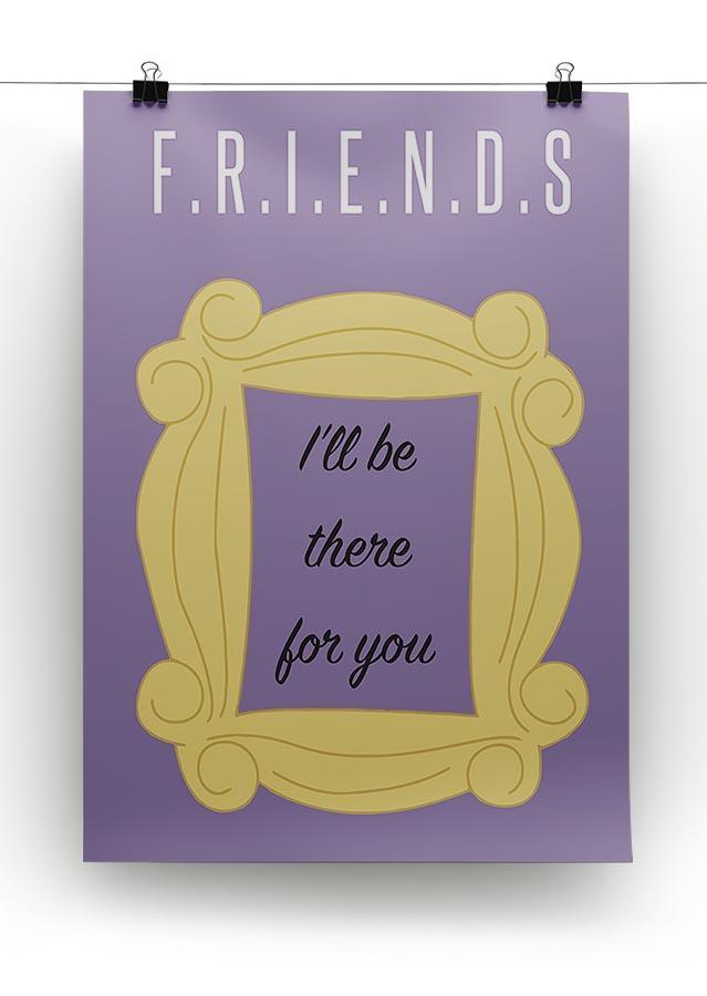 Friends Ill Be There For You Minimal Movie Canvas Print or Poster - Canvas Art Rocks - 2