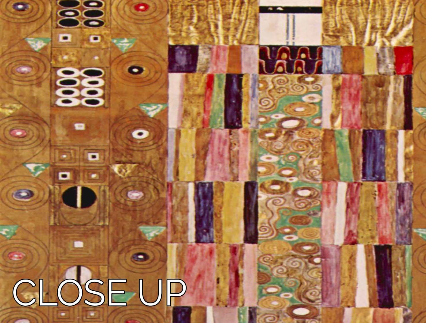 Frieze by Klimt 3 Split Panel Canvas Print - Canvas Art Rocks - 3