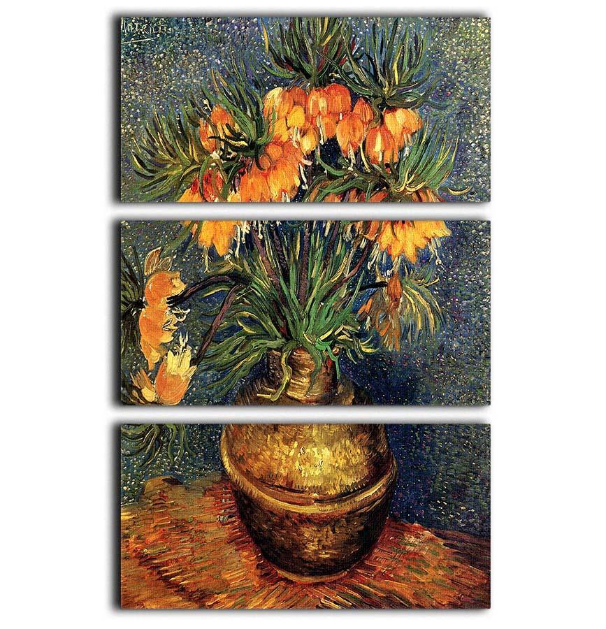 Fritillaries in a Copper Vase by Van Gogh 3 Split Panel Canvas Print - Canvas Art Rocks - 1