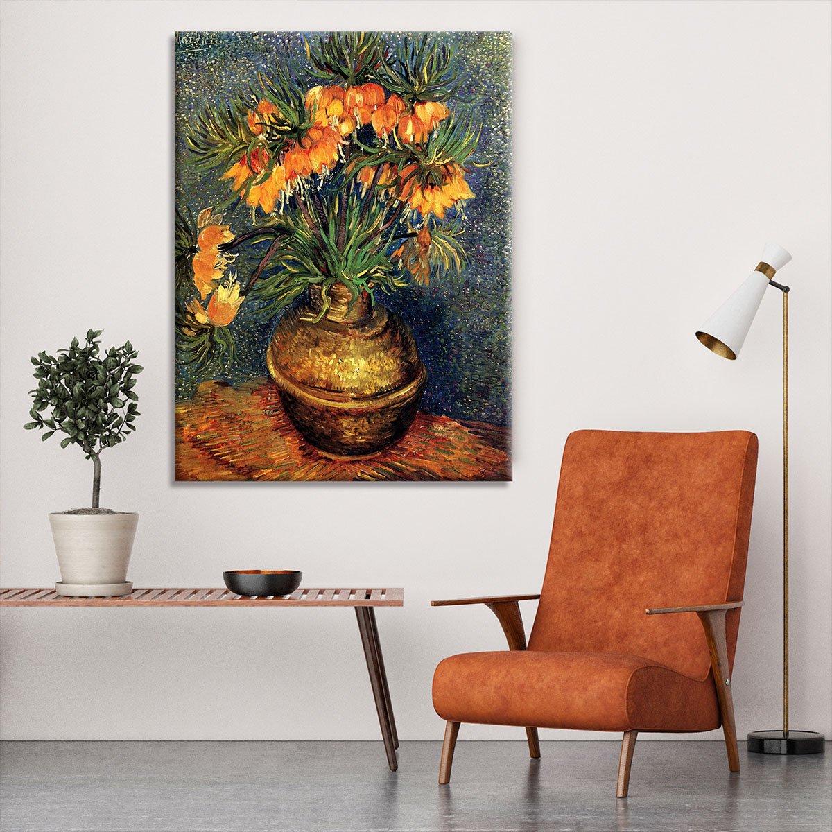 Fritillaries in a Copper Vase by Van Gogh Canvas Print or Poster