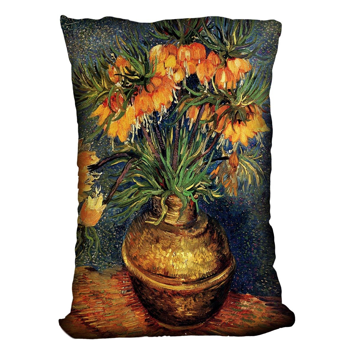 Fritillaries in a Copper Vase by Van Gogh Throw Pillow