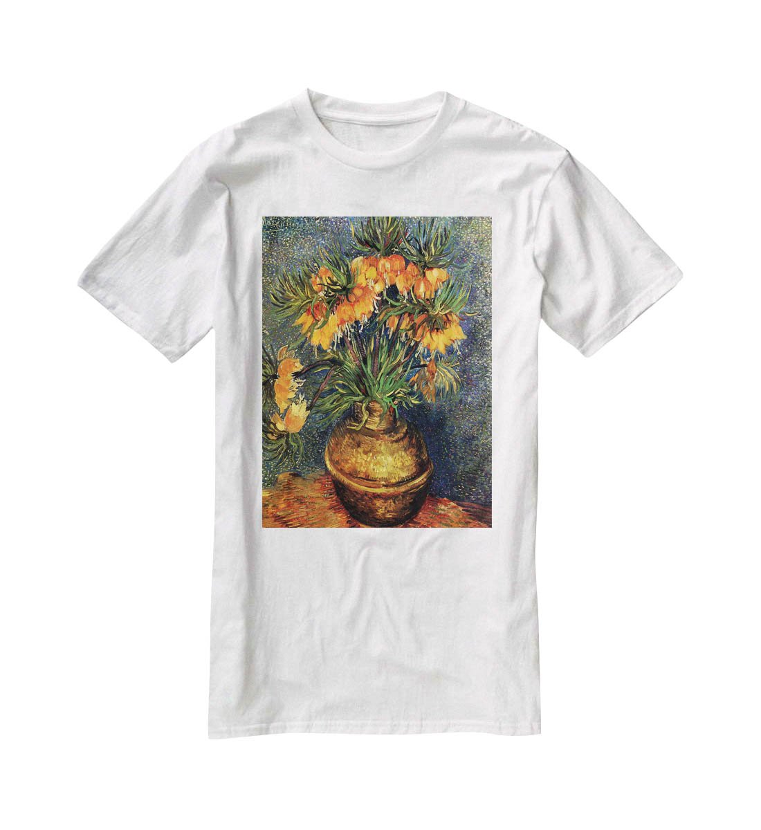 Fritillaries in a Copper Vase by Van Gogh T-Shirt - Canvas Art Rocks - 5