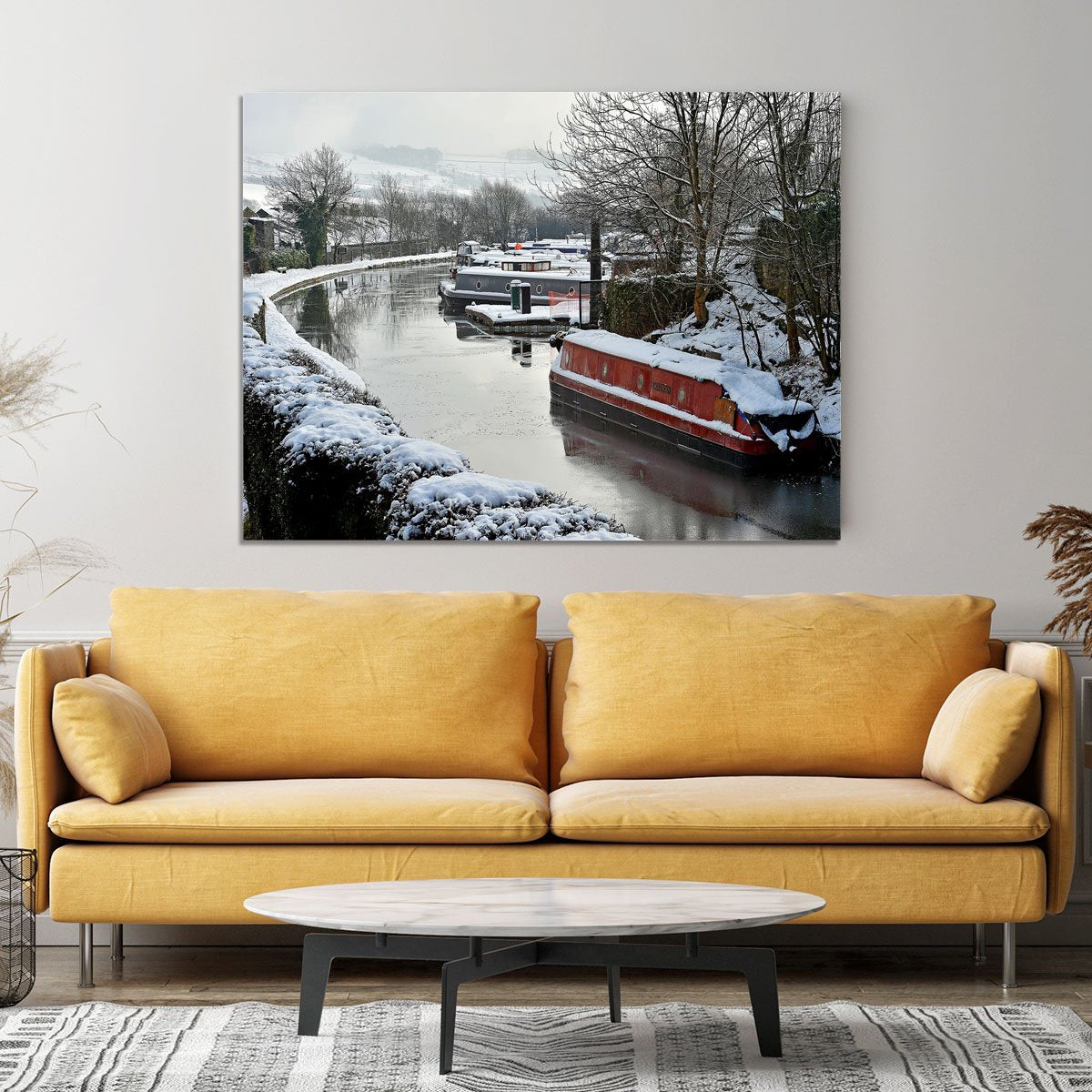 Frozen Canal Canvas Print or Poster