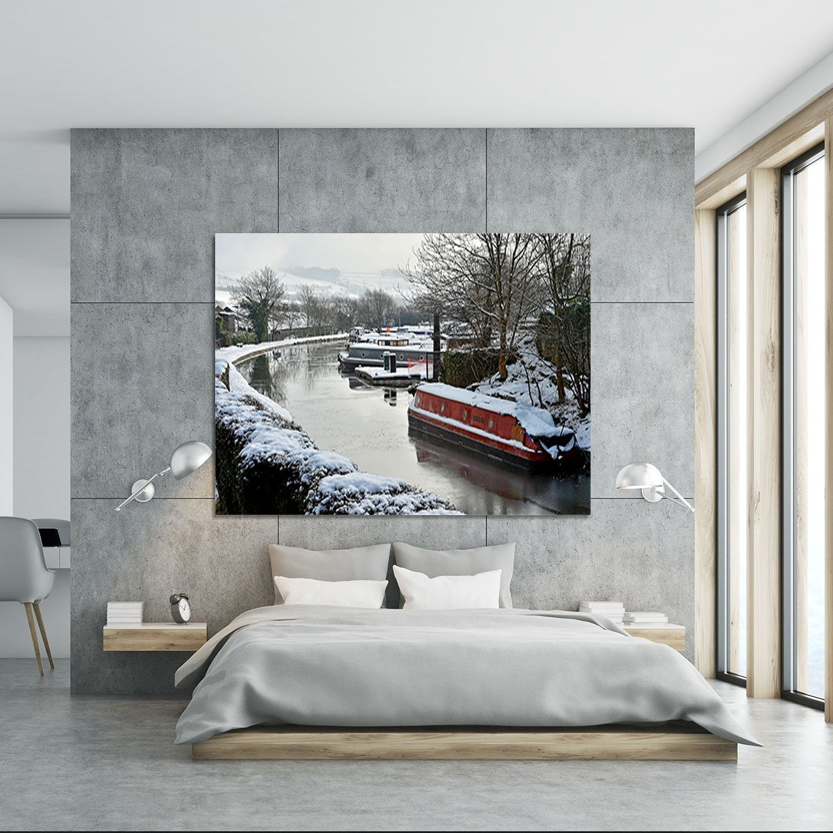 Frozen Canal Canvas Print or Poster