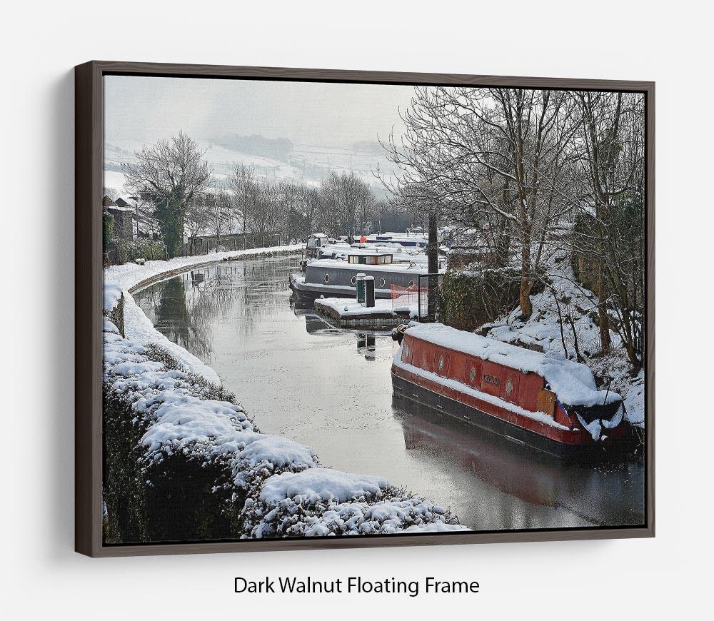 Frozen Canal Floating Frame Canvas - Canvas Art Rocks - 5
