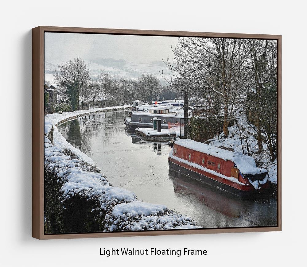 Frozen Canal Floating Frame Canvas - Canvas Art Rocks 7
