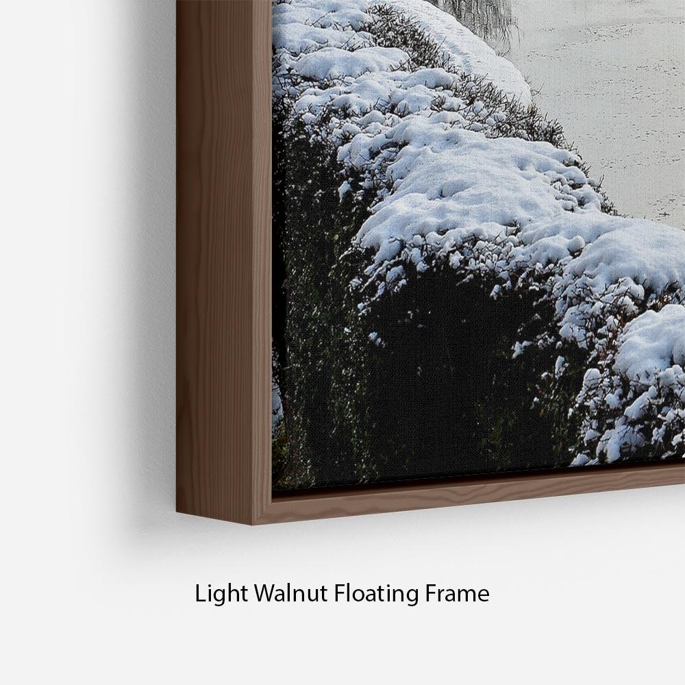Frozen Canal Floating Frame Canvas - Canvas Art Rocks - 8