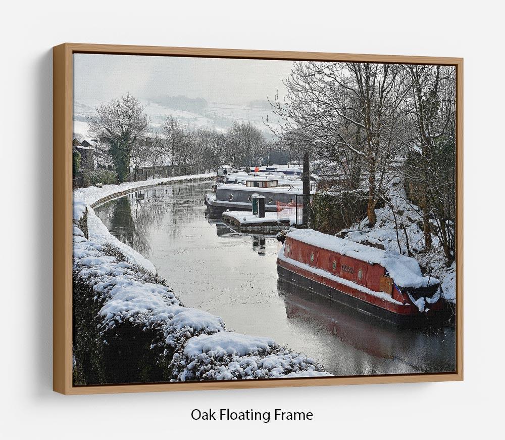 Frozen Canal Floating Frame Canvas - Canvas Art Rocks - 9