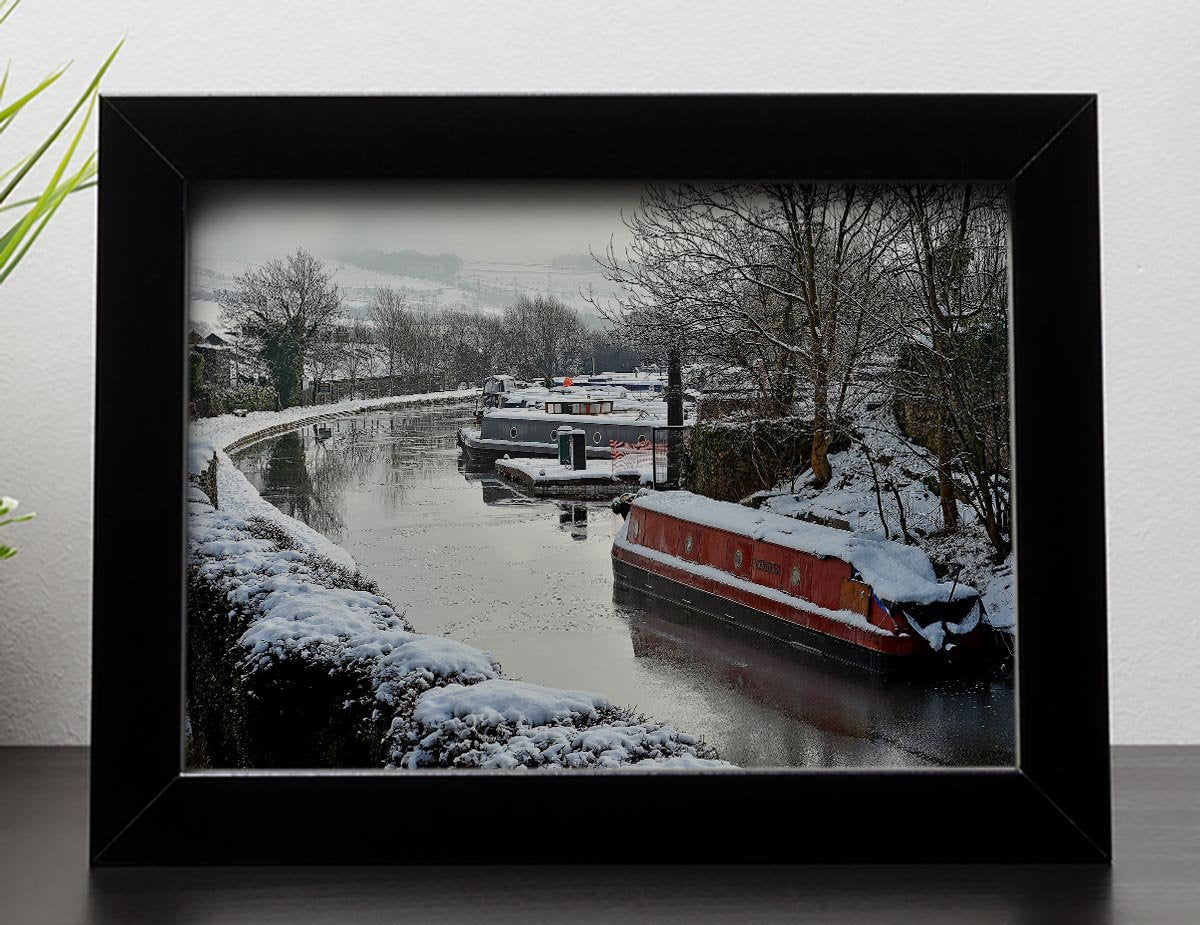 Frozen Canal Framed Print - Canvas Art Rocks - 2