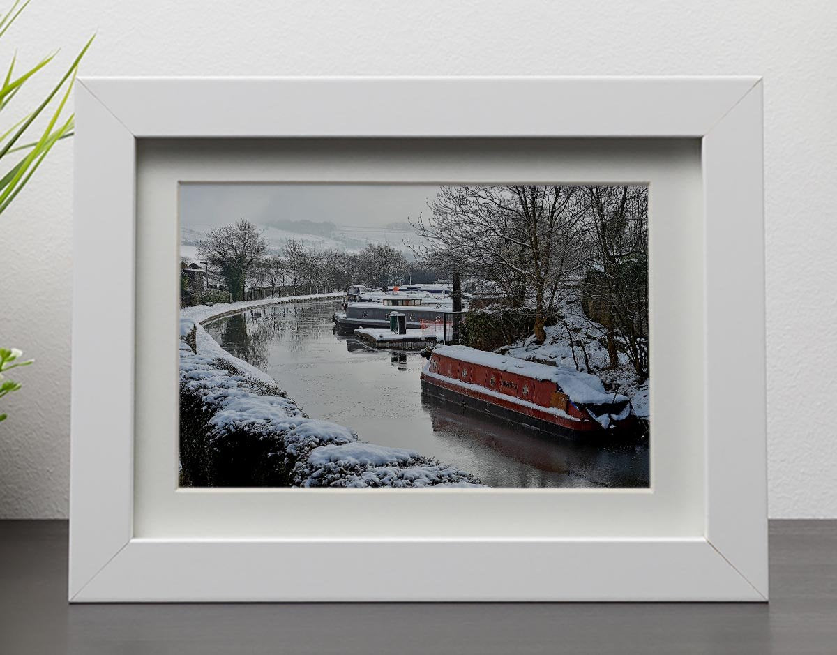 Frozen Canal Framed Print - Canvas Art Rocks - 3