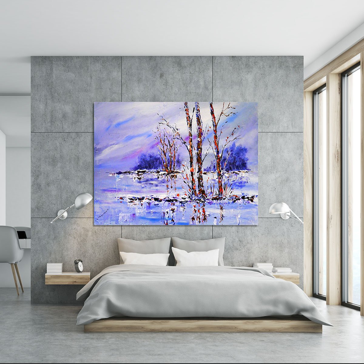 Frozen Tree Painting Canvas Print or Poster