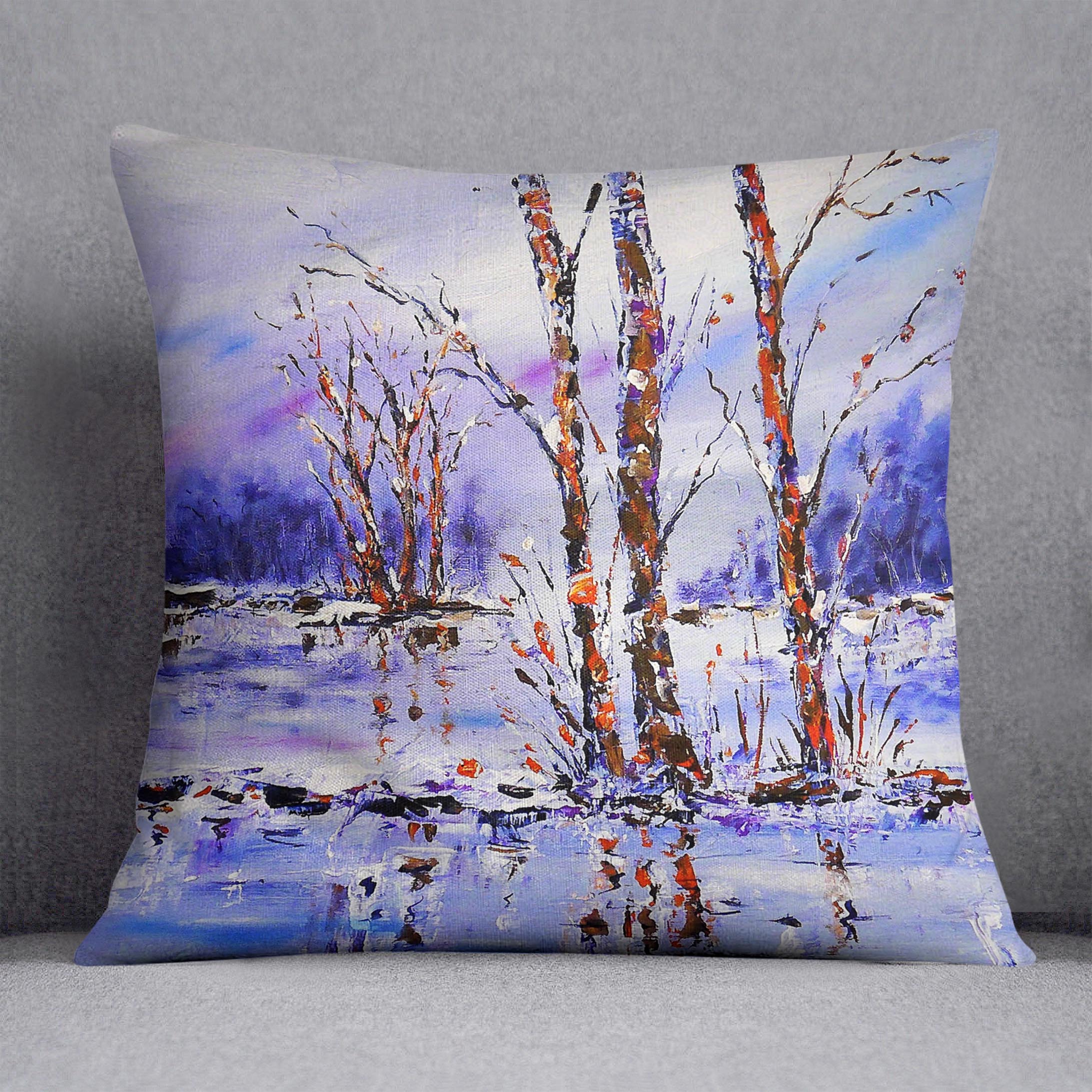 Frozen Tree Painting Cushion