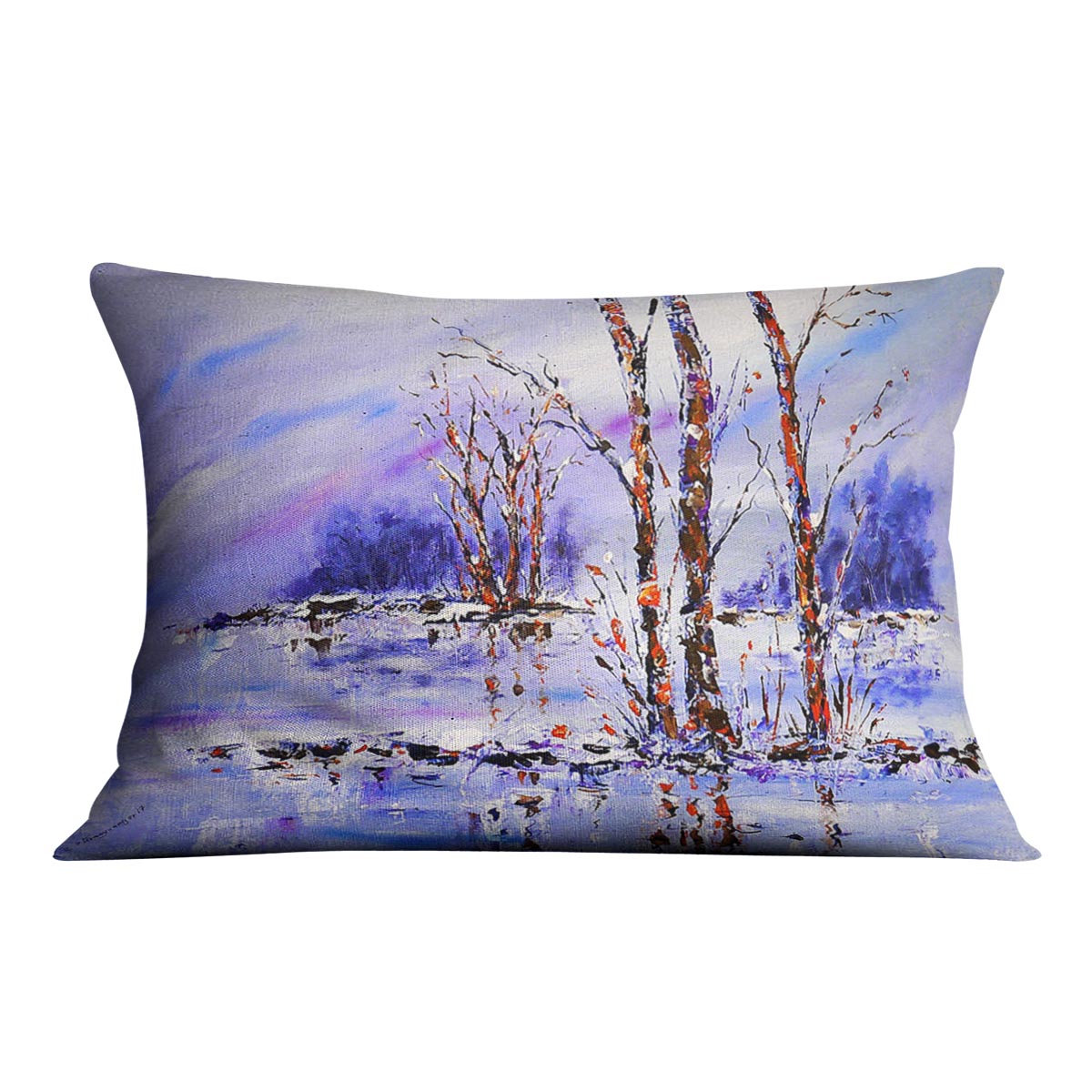 Frozen Tree Painting Cushion