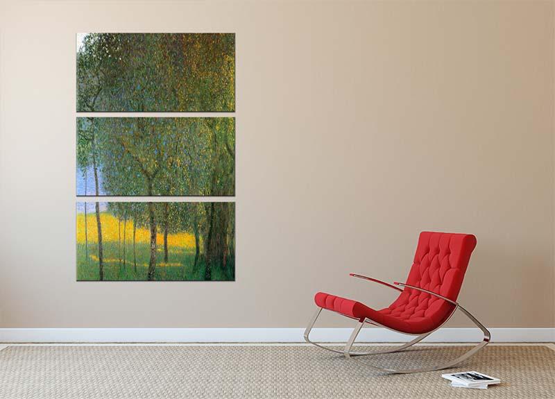 Fruit Trees by Klimt 3 Split Panel Canvas Print - Canvas Art Rocks - 2