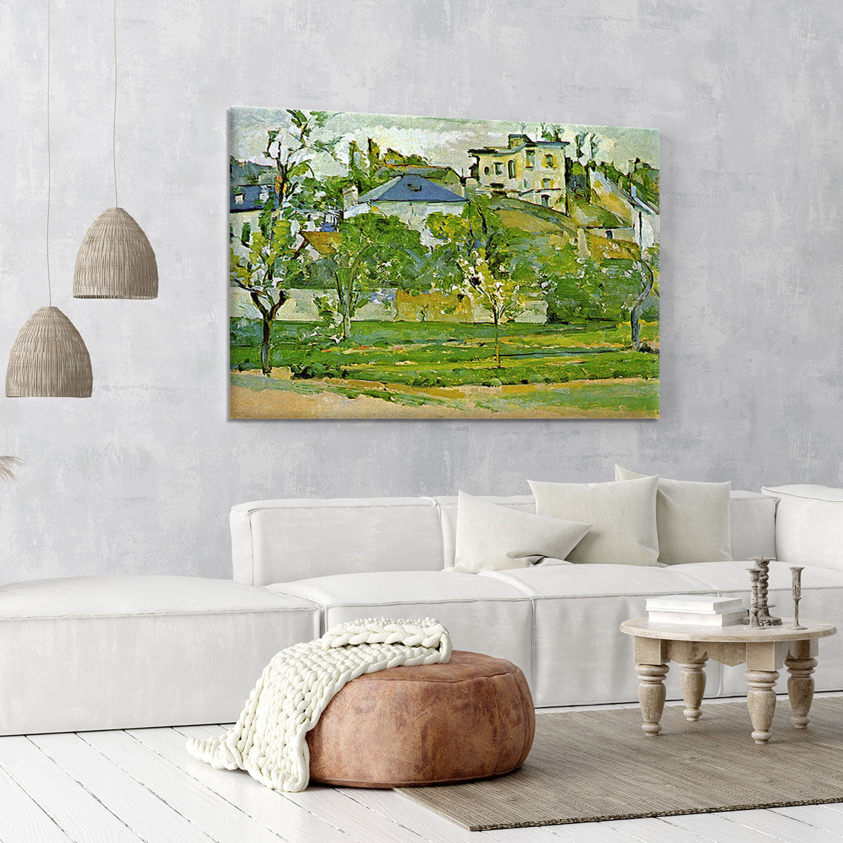 Fruit garden in Pontoise by Cezanne Canvas Print or Poster - Canvas Art Rocks - 6