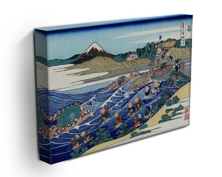 Fuji from Kanaya on Tokaido by Hokusai Canvas Print or Poster - Canvas Art Rocks - 3