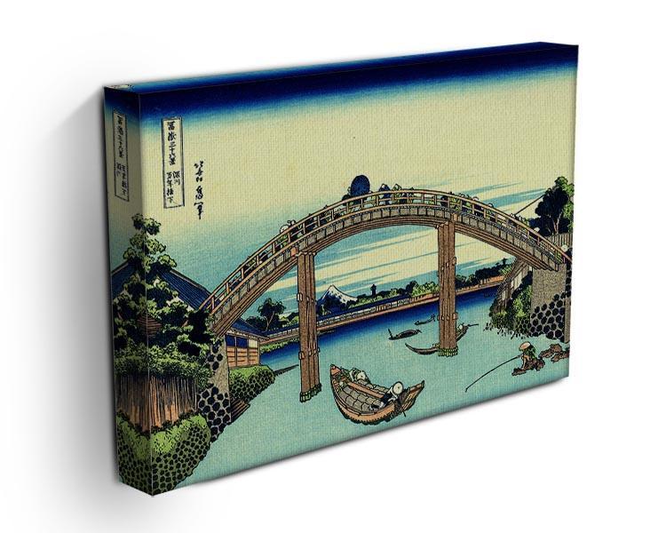 Fuji seen through the Mannen bridge by Hokusai Canvas Print or Poster - Canvas Art Rocks - 3