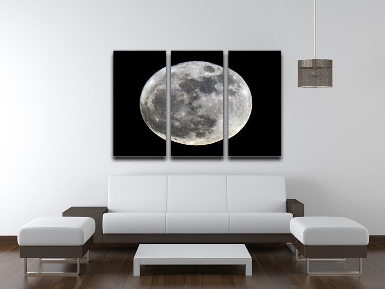 Full Moon 3 Split Panel Canvas Print - Canvas Art Rocks - 3