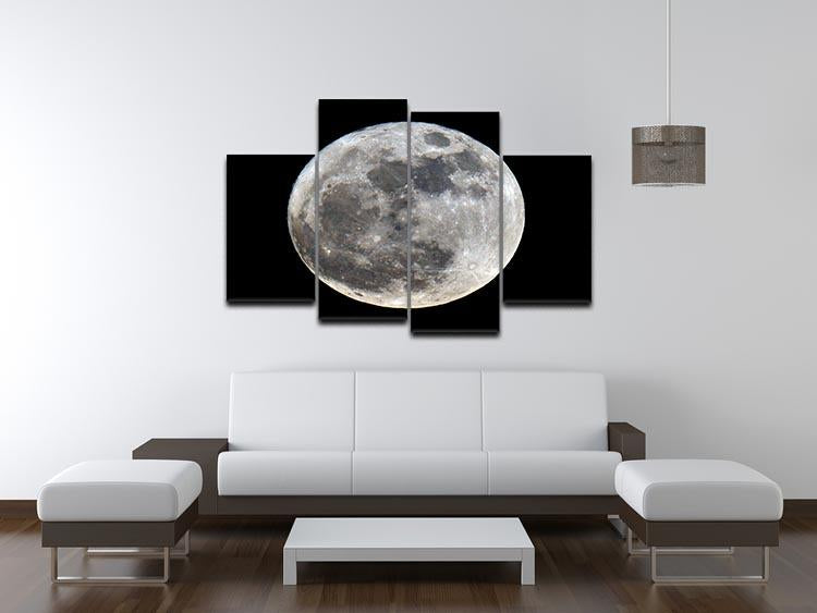 Full Moon 4 Split Panel Canvas - Canvas Art Rocks - 3