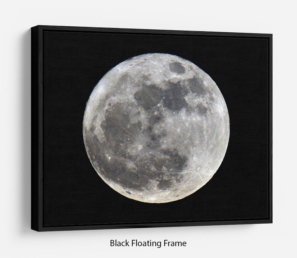 Full Moon Floating Frame Canvas - Canvas Art Rocks - 1