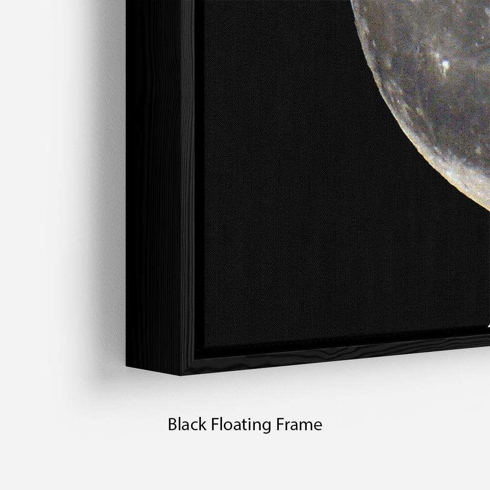Full Moon Floating Frame Canvas - Canvas Art Rocks - 2