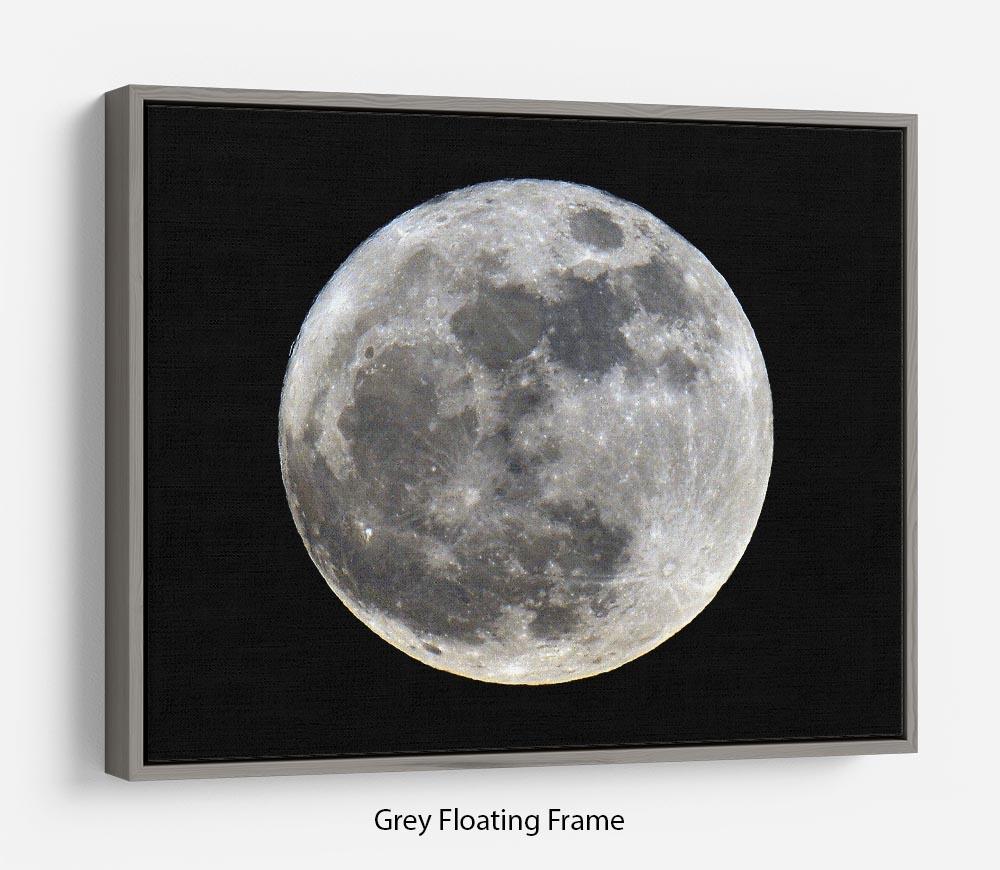 Full Moon Floating Frame Canvas - Canvas Art Rocks - 3