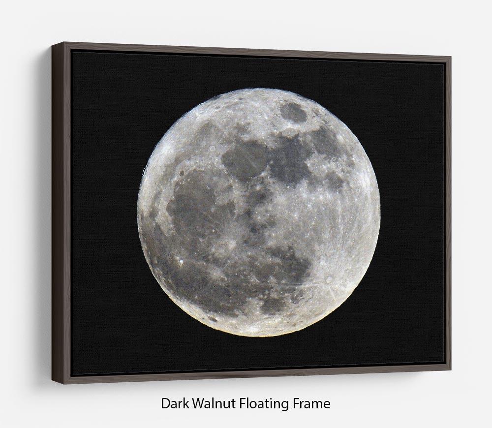 Full Moon Floating Frame Canvas - Canvas Art Rocks - 5