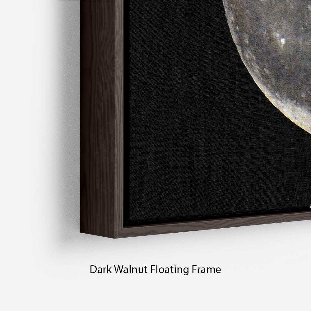 Full Moon Floating Frame Canvas - Canvas Art Rocks - 6