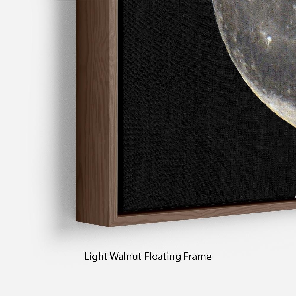 Full Moon Floating Frame Canvas - Canvas Art Rocks - 8