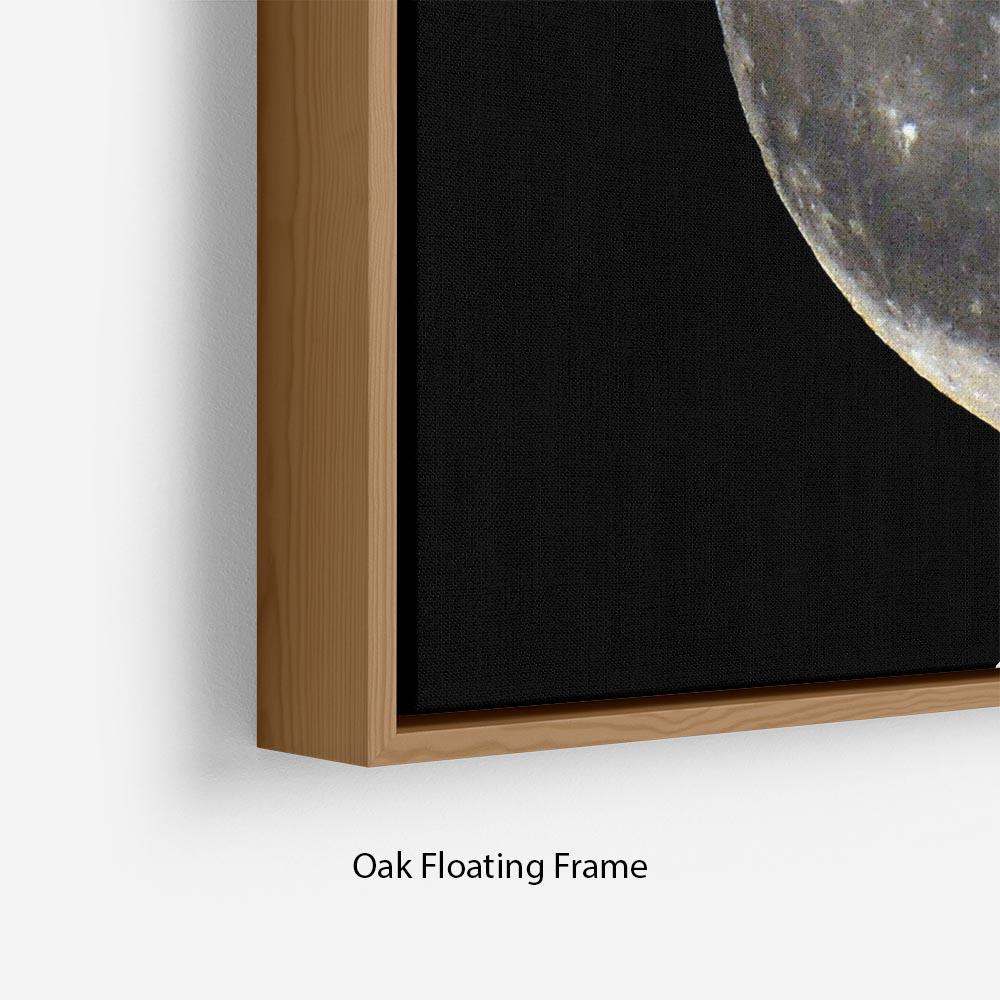 Full Moon Floating Frame Canvas - Canvas Art Rocks - 10