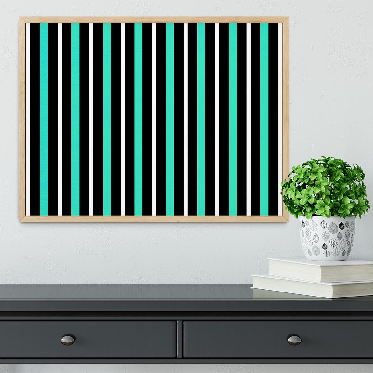 Funky Stripes FS1 Framed Print - Canvas Art Rocks - 4