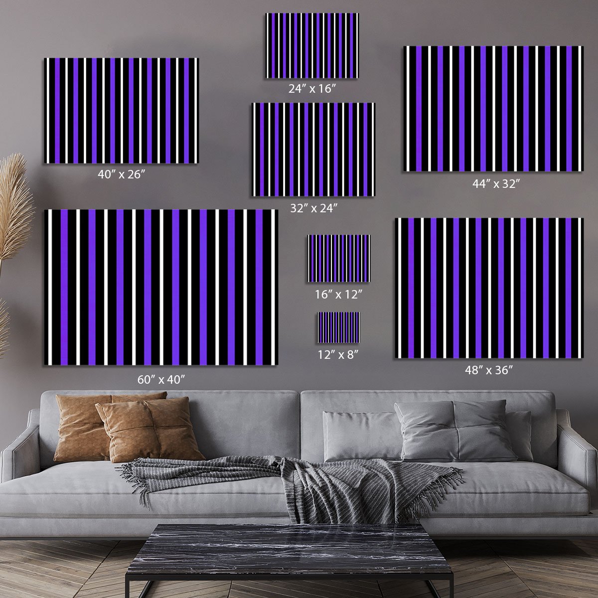 Funky Stripes FS3 Canvas Print or Poster