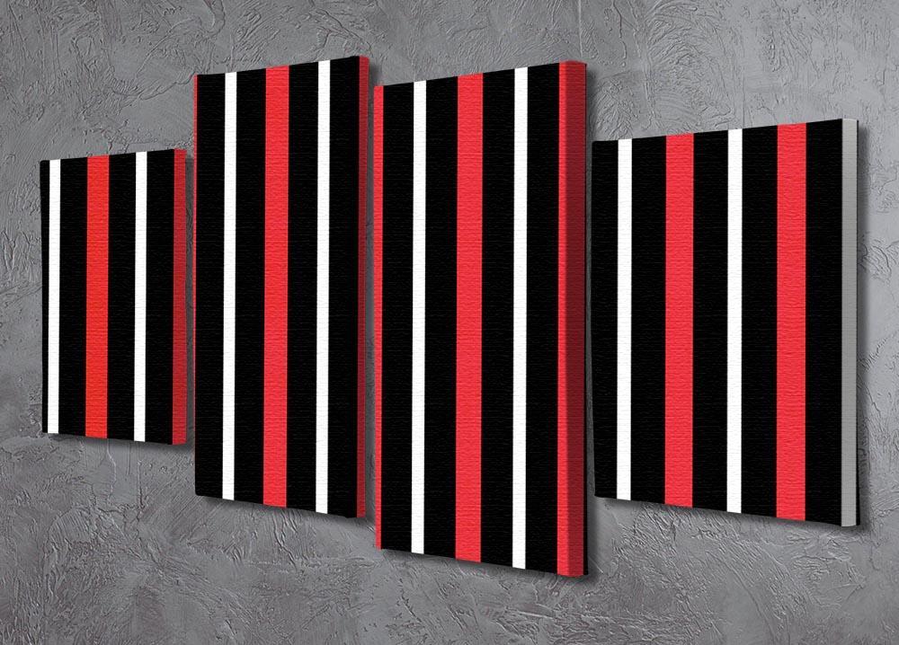 Funky Stripes FS4 4 Split Panel Canvas - Canvas Art Rocks - 2
