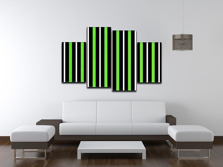 Funky Stripes FS5 4 Split Panel Canvas - Canvas Art Rocks - 3