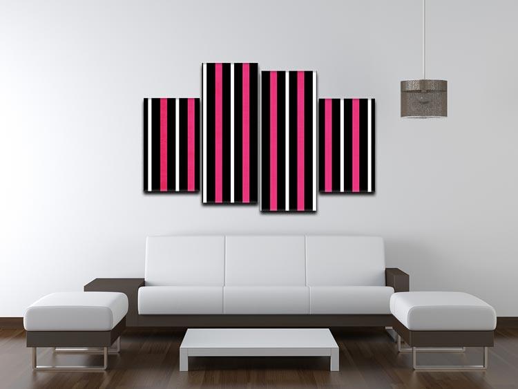 Funky Stripes FS 4 Split Panel Canvas - Canvas Art Rocks - 3