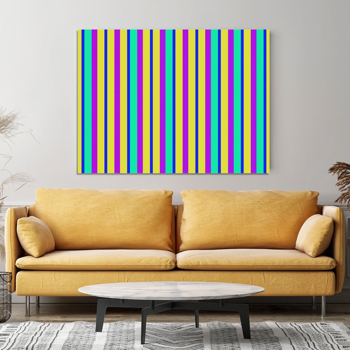 Funky Stripes Multi 1 Canvas Print or Poster