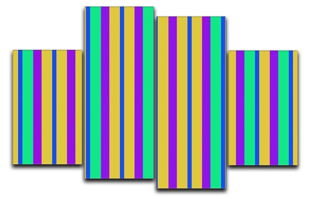 Funky Stripes Multi 2 4 Split Panel Canvas  - Canvas Art Rocks - 1