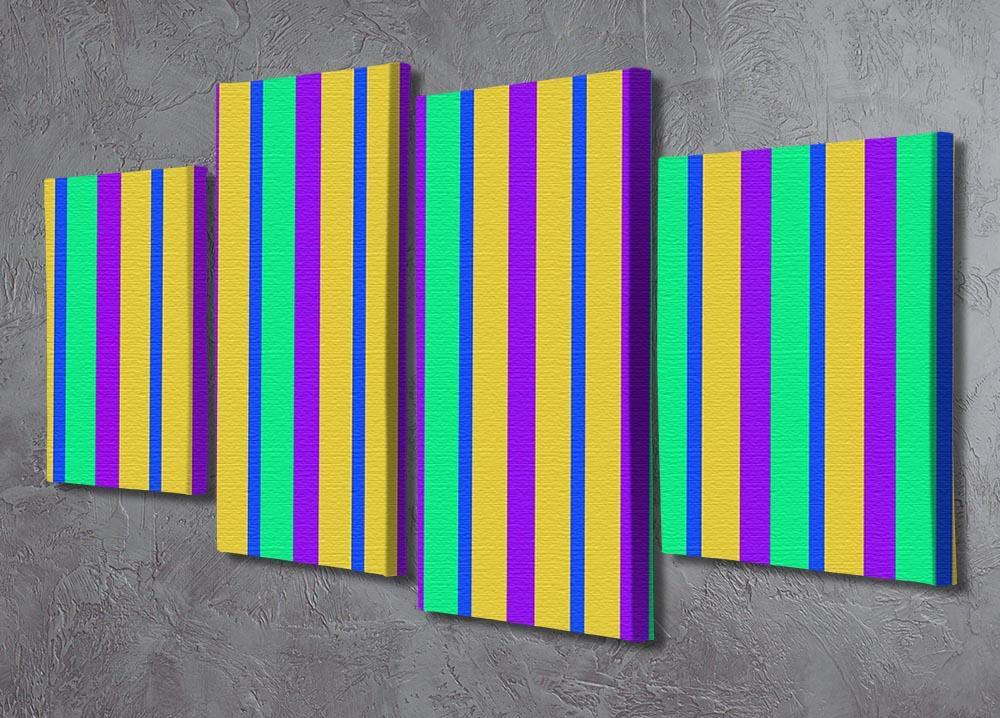 Funky Stripes Multi 2 4 Split Panel Canvas - Canvas Art Rocks - 2