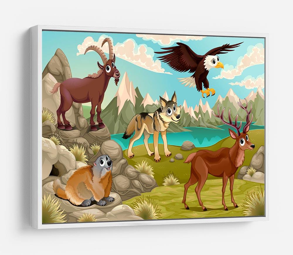 Funny animals in a mountain landscape HD Metal Print - Canvas Art Rocks - 7