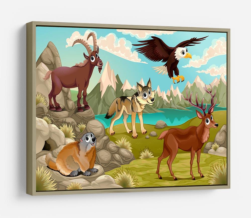 Funny animals in a mountain landscape HD Metal Print - Canvas Art Rocks - 8