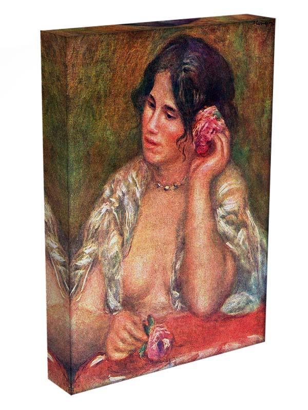 Gabriele with a rose by Renoir Canvas Print or Poster - Canvas Art Rocks - 3