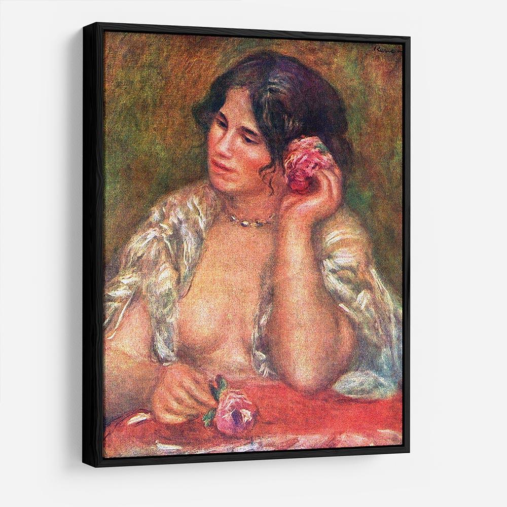 Gabriele with a rose by Renoir HD Metal Print