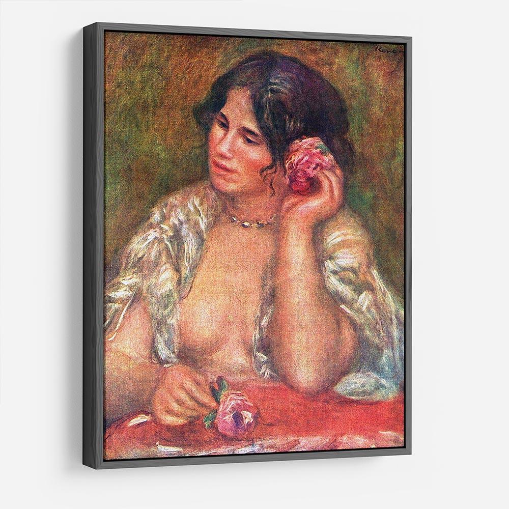 Gabriele with a rose by Renoir HD Metal Print