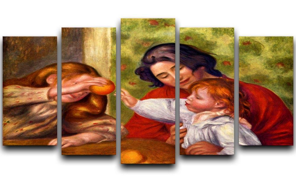 Gabrielle Jean and a girl by Renoir 5 Split Panel Canvas  - Canvas Art Rocks - 1